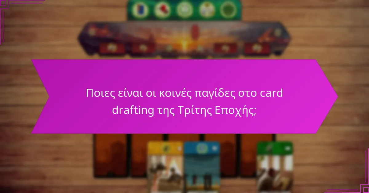 Ποιες είναι οι κοινές παγίδες στο card drafting της Τρίτης Εποχής;