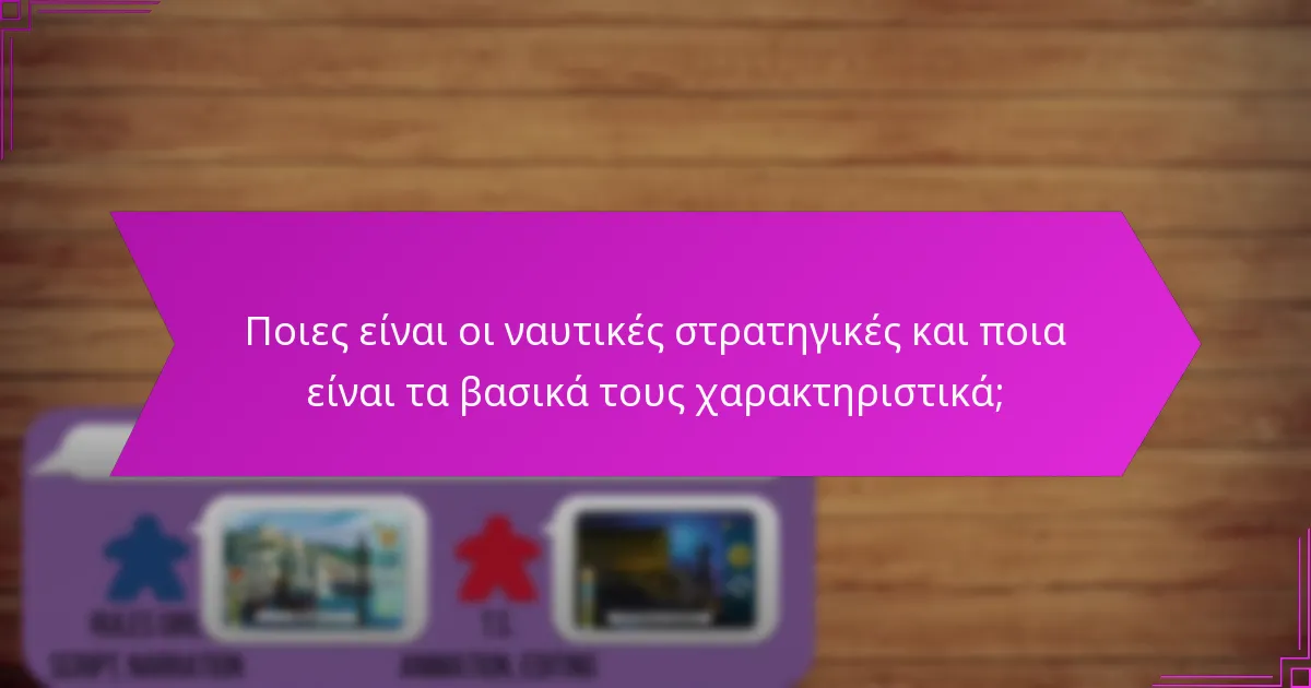 Ποιες είναι οι ναυτικές στρατηγικές και ποια είναι τα βασικά τους χαρακτηριστικά;