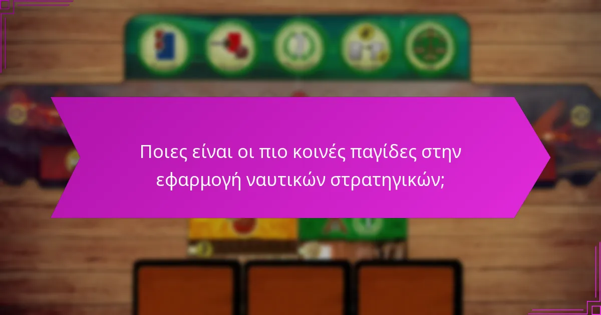 Ποιες είναι οι πιο κοινές παγίδες στην εφαρμογή ναυτικών στρατηγικών;