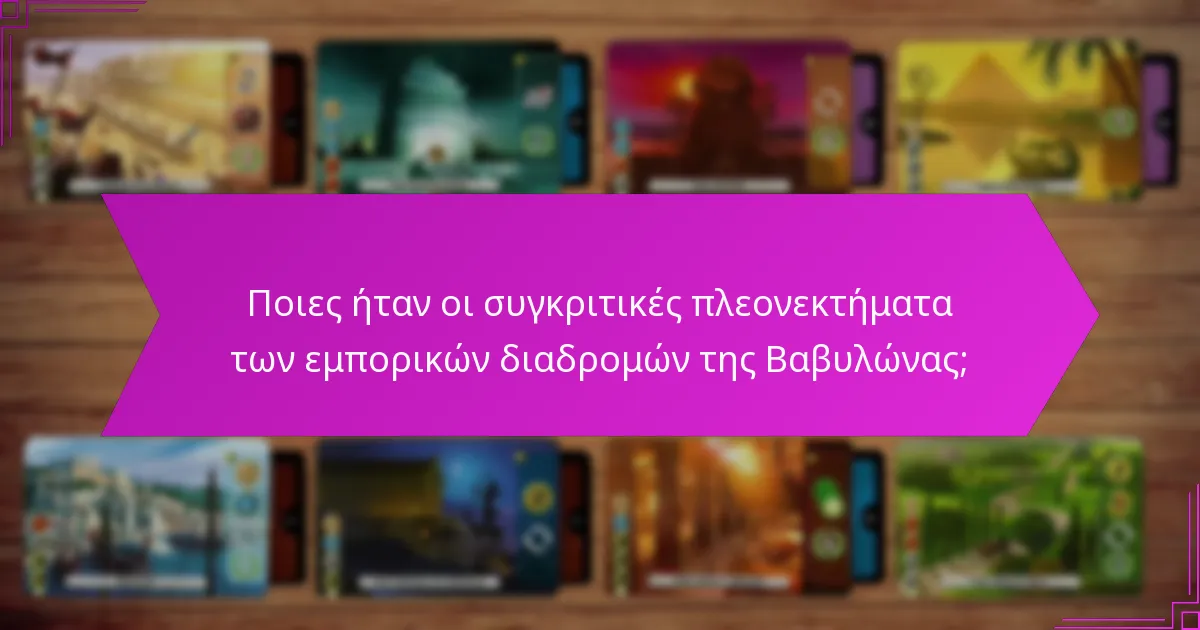 Ποιες ήταν οι συγκριτικές πλεονεκτήματα των εμπορικών διαδρομών της Βαβυλώνας;
